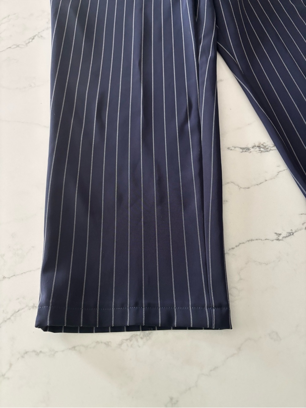 a new day Navy Pinstripe Wide-Leg Trousers - Picture 3 of 8